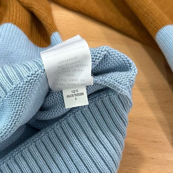 AYR The Yachty Moma Luxury Wool Sweater Purple Orange Blue Striped size Small - Picture 6 of 7